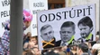 Protestné zhromaždenie Za slušné Slovensko na Námestí SNP v Bratislave.
