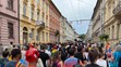 Dúhový Pride v uliciach Bratislavy.