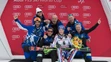 Víťazná Petra Vlhová a Veronika Velez-Zuzulová v cieli v 2. kole Svetového pohára v švajčiarskom Lenzerheide.