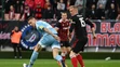 Sprava Roman Procházka z Trnavy a hráč Slovana Juraj Kucka počas zápasu 11. kola Fortuna ligy.