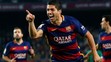 Hráč FC Barcelona Luis Suarez na archívnej snímke počas zápasu La Ligy.
