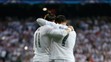 Gareth Bale a Cristiano Ronaldo sa tešia z gólu prvého menovaného v odvetnom dueli semifinále LM Real Madrid - Manchester City.