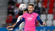Zľava Lukáš Ďuriška (AS Trenčín) a Ivan Šaponjič (ŠK Slovan Bratislava) v zápase 13. kola Fortuna ligy.