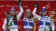 Víťazná Nórka Nina Loesethová v slalome SP v Santa Caterine, Šárka Strachová a tretia Veronika Velez-Zuzulová.