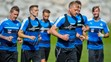 Juraj Kucka, Erik Sabo, Adam Nemec a Norbert Gyömbér počas kempu v rakúskom Windischgarstene.
