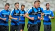 Juraj Kucka, Erik Sabo, Adam Nemec a Norbert Gyömbér počas kempu v rakúskom Windischgarstene.