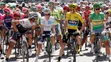 Švajčiar Fabian Cancellara, Brit Adam Yates, Brit Chris Froome a Slovák Peter Sagan pred štartom 17. etapy TdF