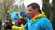 Slovenský olympionik Michal Martikán počas slávnostného spustenia štafety.