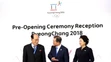 Ohňostroj na štadióne počas otváracieho ceremoniálu ZOH 2018.
