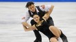 Slovenský pár Lukáš Csölley a Federica Testová počas voľnej jazdy súťaže tanečných párov na ME.