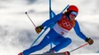 Tri najlepšie pretekárky obrovského slalomu na ZOH 2018 - zľava druhá Mowincklelová, víťazka Shiffrinová a tretia Brignonenová.
