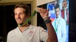 Vodný slalomár Matej Beňuš so striebornou medailou v Slovenskom dome.