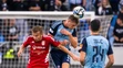 Zľava Martin Rymarenko (Banská Bystrica) a Siemen Voet (Slovan) počas zápasu 2. kola Niké ligy.