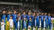 Na snímke futbalisti Slovenska pózujú pred prípravným zápasom medzi Slovenskom a Walesom