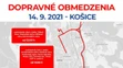 Utorkové obmedzania v Košiciach.