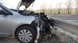 Záber na rozbitý motor po nehode vo Váhovciach.