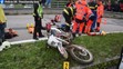 Nehoda motocykla.