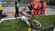 Nehoda motocykla.