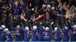 Radosť francúzskych hráčov po góle proti Fínsku na MS 2017.
