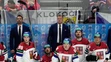 Česká striedačka počas finále majstrovstiev sveta v hokeji 2024