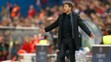 Tréner Atlética Madrid Diego Simeone počas odvety osemfinále LM proti Leverkusenu.