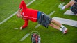 Útočník Adam Nemec (Willem II Tillburg) počas tréningu pred kvalifikáciou EURO 2016.
