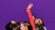 Lucie Myslivečková a Lukáš Csölley počas krátkeho programu tanečných párov v Kangnungu.