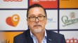Športový riaditeľ HC Slovan Bratislava Oto Haščák počas tlačovej konferencie pred štartom sezóny.