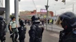 Pochod fanúšikov PAOK Bratislavou.