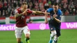 Radosť slovenských futbalistov po víťazstve 2:1 v zápase kvalifikácie ME 2020 na pôde Maďarska.