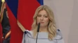 Zuzana Čaputová počas prvého prejavu.