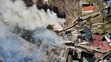 Letecké zábery ukazujú rozsah požiaru.
