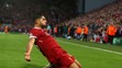 Emre Can z Liverpoolu oslavuje zásah v odvete predkola play-off LM proti Hoffenheimu.
