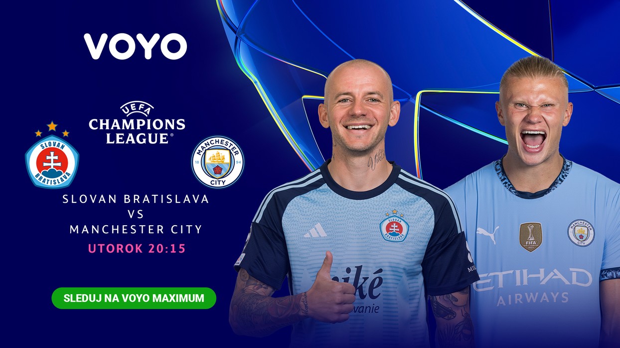 Slovan proti Manchestru City na Voyo maximum, špecialitou je prenos z mládežníckej Ligy majstrov
