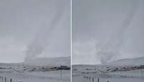 VIDEO: Britskému farmárovi sa podarilo zachytiť vzácny úkaz. Snežný diabol zmizol tak rýchlo, ako sa objavil