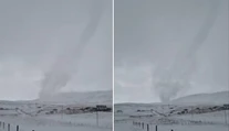 VIDEO: Britskému farmárovi sa podarilo zachytiť vzácny úkaz. Snežný diabol zmizol tak rýchlo, ako sa objavil