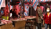 Život na trhovisku vo Wu-chane sa vrátil do normálu. V ponuke zostalo mäso z exotických zvierat