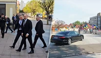 Vláda pricestovala do Michaloviec. „Hanba Ficovi a Kaliňákovi,“ kričala hŕstka ľudí s ukrajinskými vlajkami