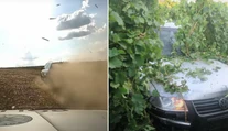 VIDEO: Policajná naháňačka s akčným koncom. Auto unikajúceho cestného piráta zastavil až vinohradnícky drôt