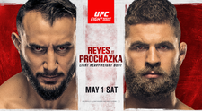 UFC Fight Night prichádza na VOYO: Vrcholom večera bude ostro sledovaný zápas Reyes vs. Procházka