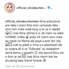 Silvia Kucherenko sa pustila do novinárky.