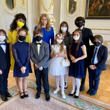 Prezidentka SR Zuzana Čaputová a deti z Oteckov