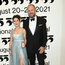 Martha Issová a David Ondříček na festivale v Karlových Varoch