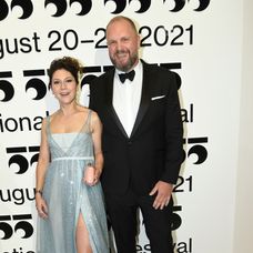 Martha Issová a David Ondříček na festivale v Karlových Varoch