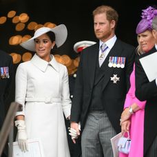 Meghan Markle a princ Harry na oslavách platinového jubilea kráľovnej