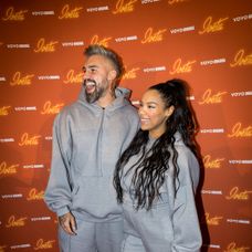 Josef Kůrka a Angie Mangombe na premiére