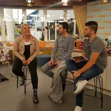 Miriam v Teleráne s Darom a Tomášom