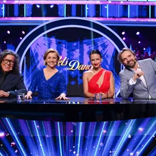 Richard Genzer, Tatiana Drexler, Laura Arcolinová a Ján Ďurovčík v šou Let's Dance