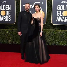 Justin Timberlake a Jessica Biel na Zlatých glóbusoch