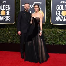 Justin Timberlake a Jessica Biel na Zlatých glóbusoch